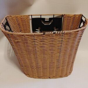 Woven Plastic Bike Basket- Front D-Shaped Bike Bicycle Basket Handlebar Storage